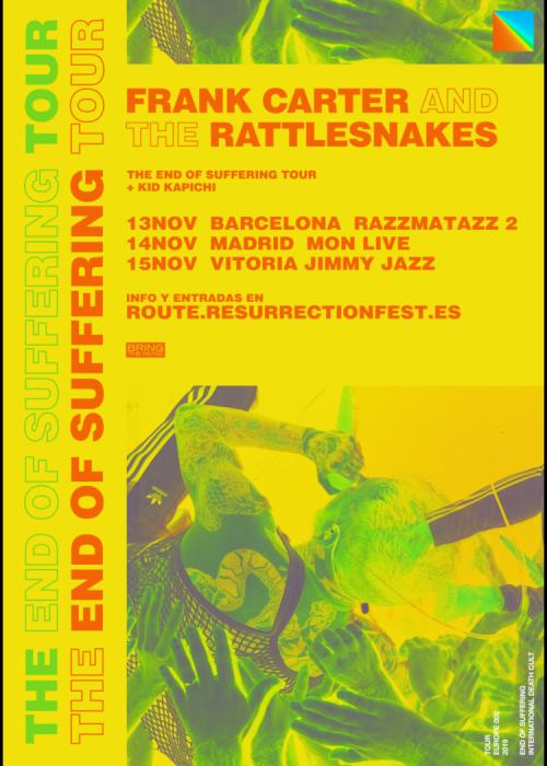 Cartel de Concierto de Frank Carter & The Rattlesnakes en Vitoria-Gasteiz + Kid Kapichi