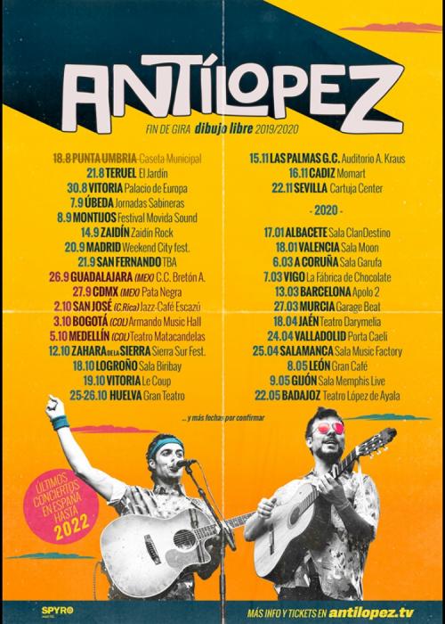 Cartel de Concierto de Antílopez en Gijón