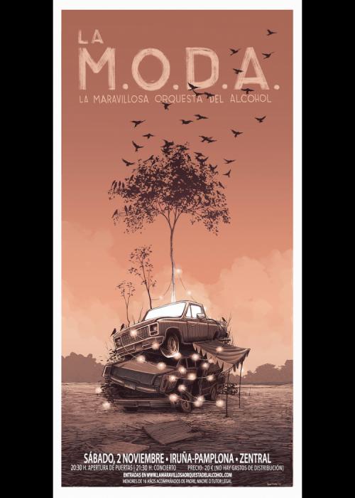 Cartel de Concierto de La M.O.D.A. en Pamplona/Iruña