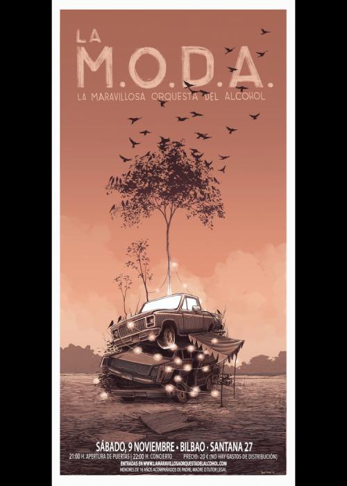 Cartel de Concierto de La M.O.D.A. en Bilbao