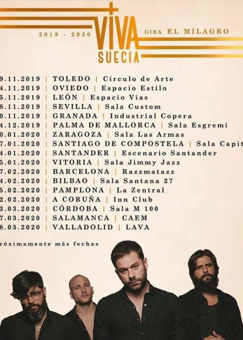Cartel de Concierto de Viva Suecia en Palma de Mallorca