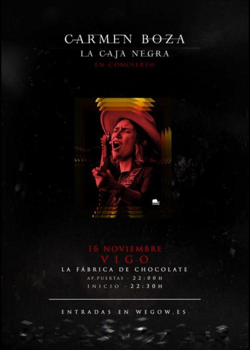 Cartel de Concierto de Carmen Boza en Vigo