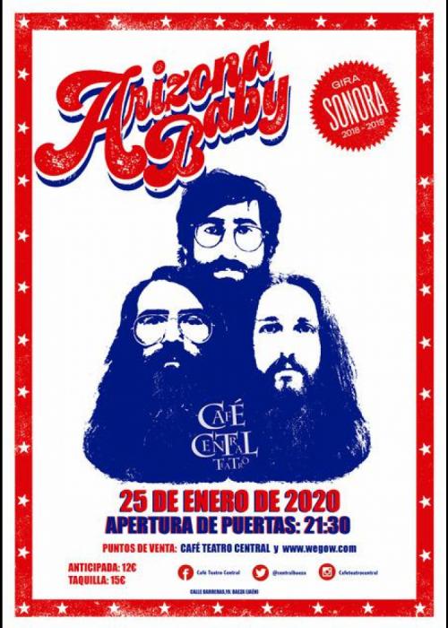 Cartel de Concierto de Arizona Baby en Baeza