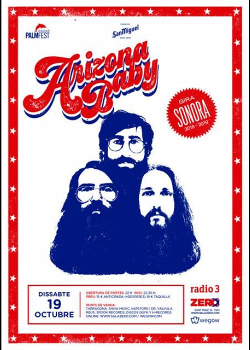 Cartel de Concierto de Arizona Baby en Tarragona