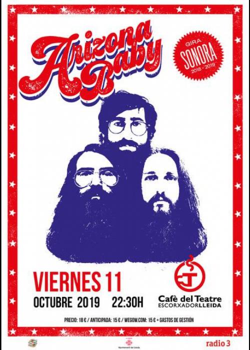 Cartel de Concierto de Arizona Baby en Lleida