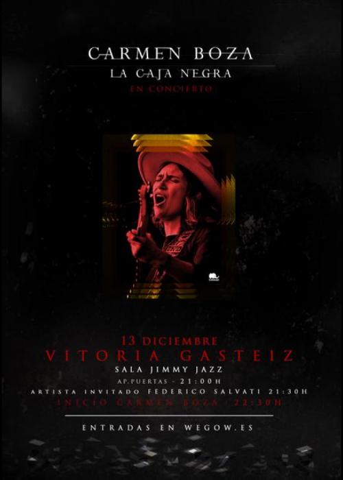 Cartel de Concierto de Carmen Boza en Vitoria-Gasteiz