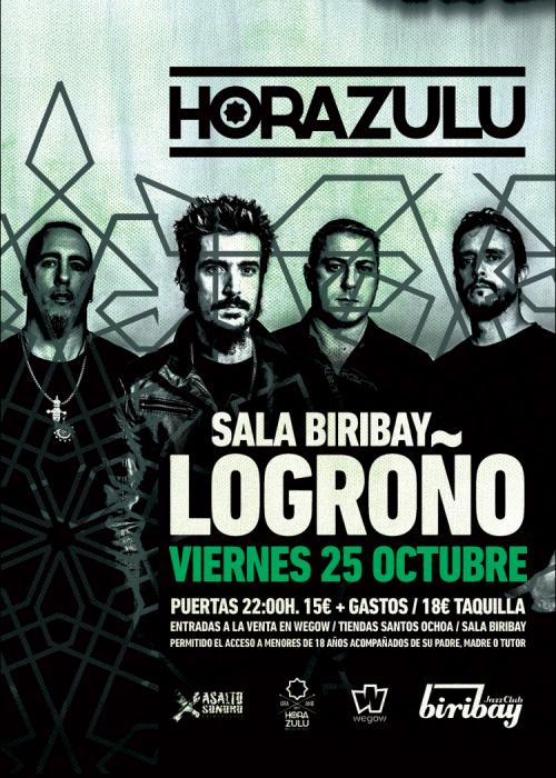 Cartel de Concierto de Hora Zulú en Logroño