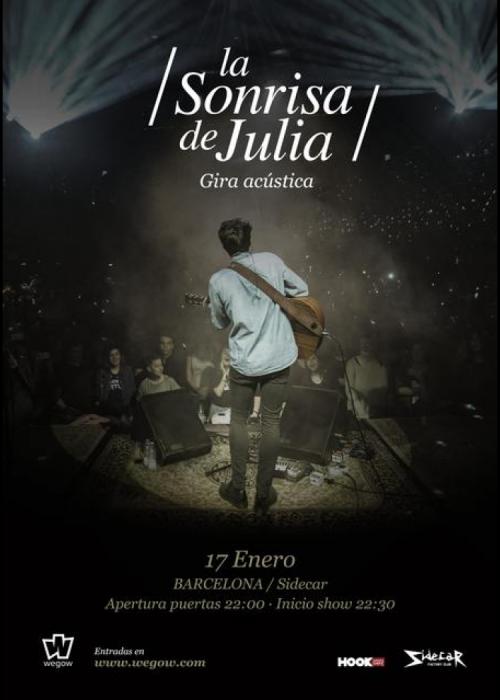 Cartel de Concierto de La Sonrisa de Julia en Barcelona