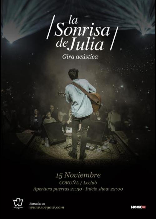 Cartel de Concierto de La Sonrisa de Julia en A Coruña
