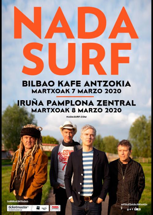 Cartel de Concierto de Nada Surf en Bilbao