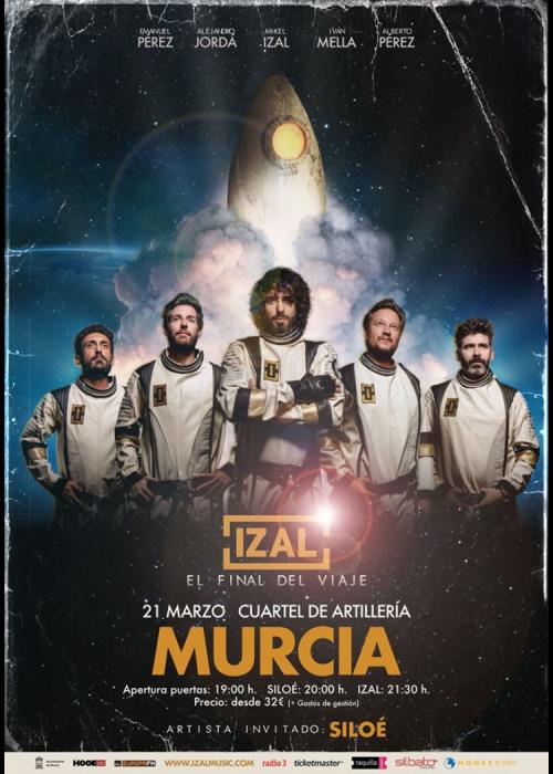 Cartel de Concierto de Izal en Murcia