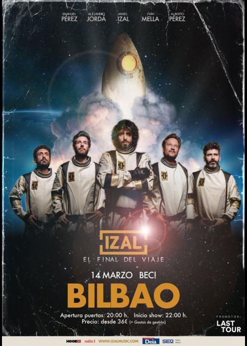 Cartel de Concierto de Izal en Barakaldo