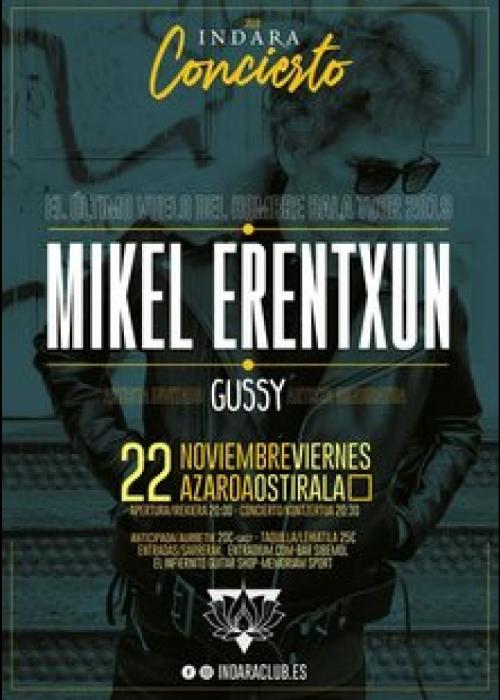 Cartel de Concierto de Mikel Erentxun en Pamplona/Iruña