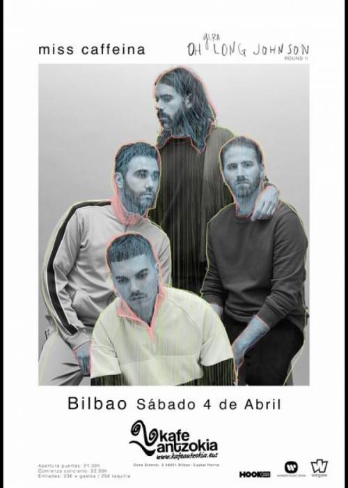 Cartel de Miss Caffeina en Kafé Antzokia de Bilbao