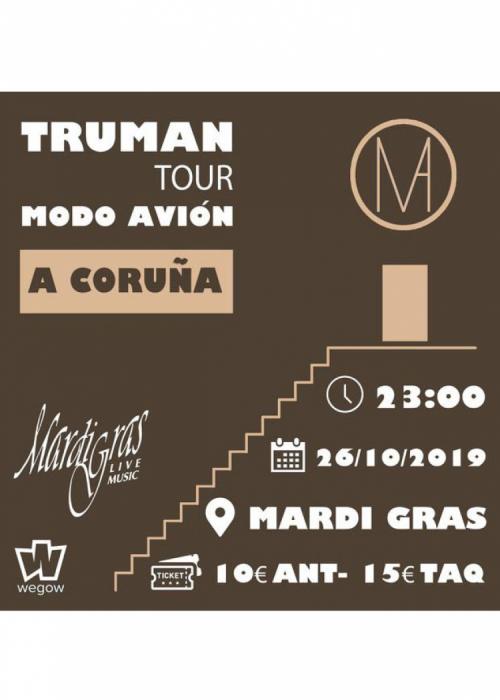 Cartel de Concierto de Modo Avión en A Coruña