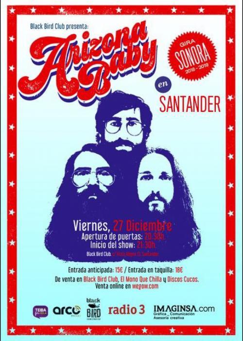 Cartel de Concierto de Arizona Baby en Santander