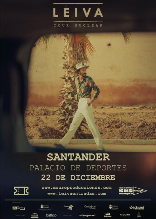 Cartel de Concierto de Leiva en Santander