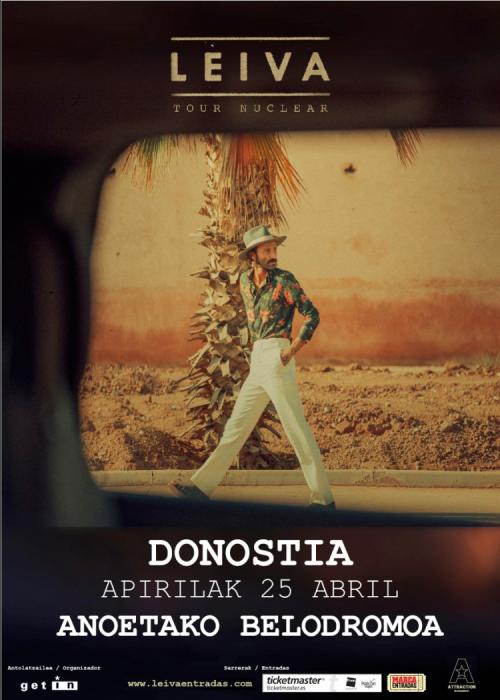 Cartel de Concierto de Leiva en Donostia-San Sebastián