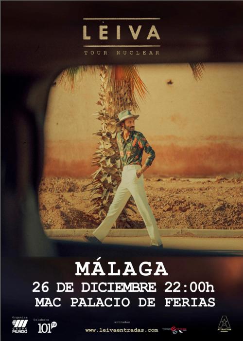 Cartel de Concierto de Leiva en Málaga