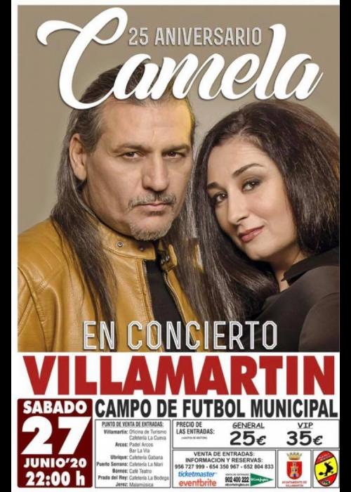 Cartel de Concierto de Camela en Villamartín