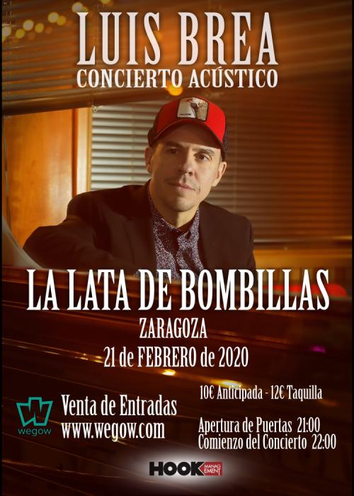 Cartel de Concierto de Luis Brea y el Miedo en Zaragoza