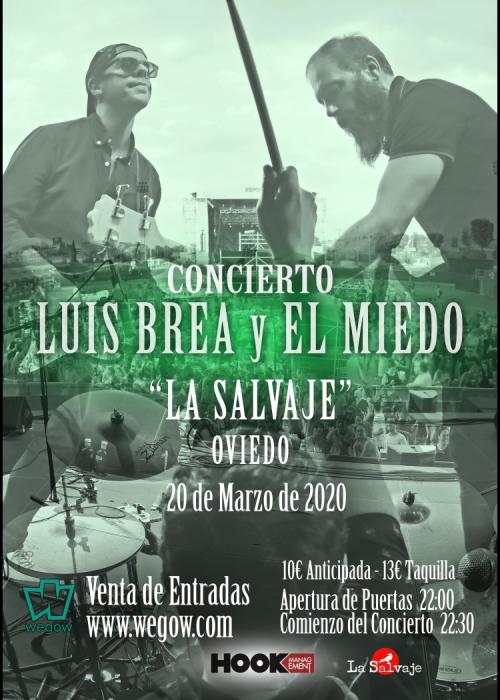 Cartel de Concierto de Luis Brea y el Miedo en Oviedo