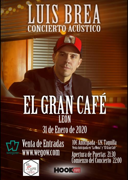 Cartel de Concierto de Luis Brea y el Miedo en León