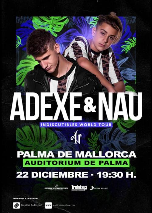 Cartel de Concierto de Adexe & Nau en Palma de Mallorca