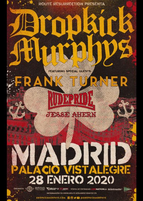 Cartel de Concierto de Dropkick Murphys en Madrid