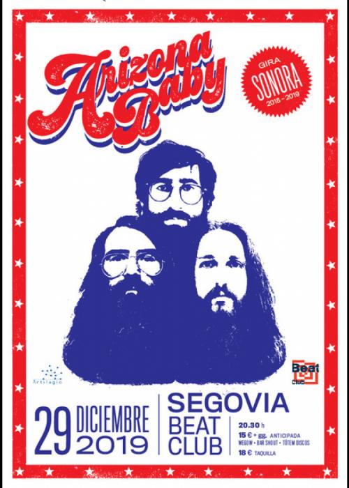 Cartel de Concierto de Arizona Baby en Segovia