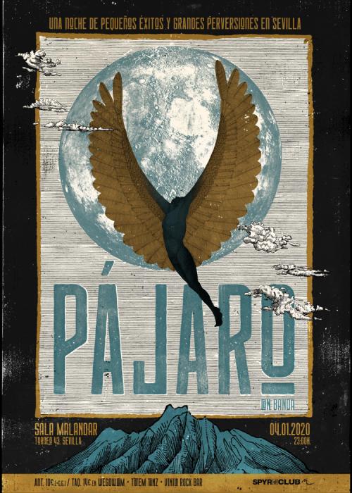 Cartel de Concierto de Pájaro en Sevilla