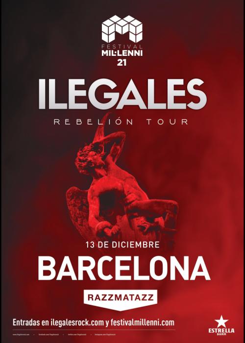 Cartel de Concierto de Ilegales en Barcelona
