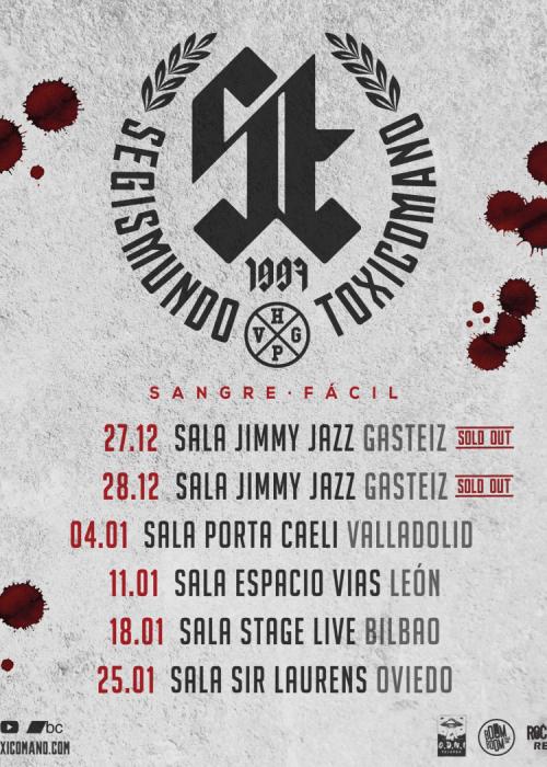 Cartel de Concierto de Segismundo Toxicomano en Vitoria-Gasteiz