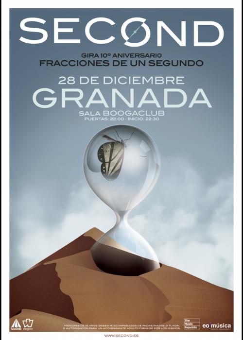 Cartel de Concierto de Second en Granada