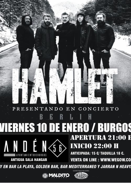 Cartel de Concierto de Hamlet en Burgos