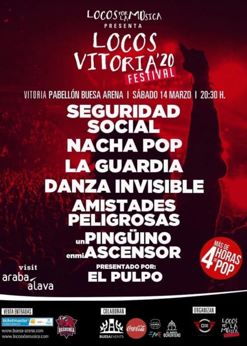 Cartel de Locos por la Música en Vitoria