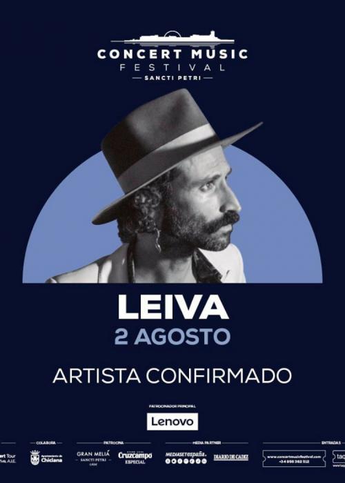 Cartel de Concierto de Leiva en Chiclana de la Frontera