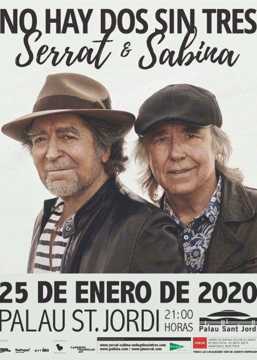 Cartel de Concierto de Joaquín Sabina + Joan Manuel Serrat en Barcelona