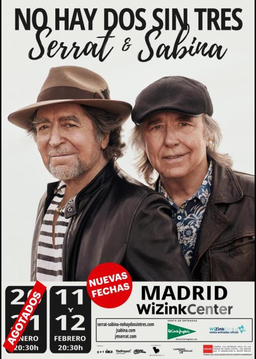 Cartel de Concierto de Joaquín Sabina + Joan Manuel Serrat en Madrid