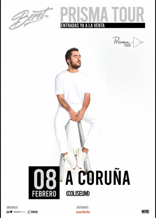 Cartel de Concierto de Beret en A Coruña