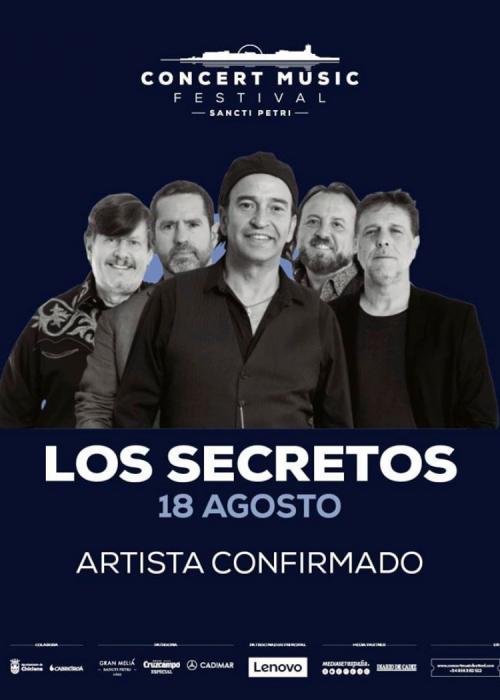 Cartel de Concierto de Los Secretos en Chiclana de la Frontera