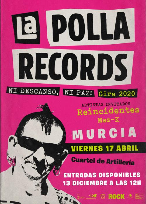 Cartel de Concierto de La Polla Records en Murcia