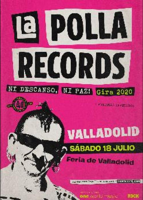 Cartel de Concierto de La Polla Records en Valladolid
