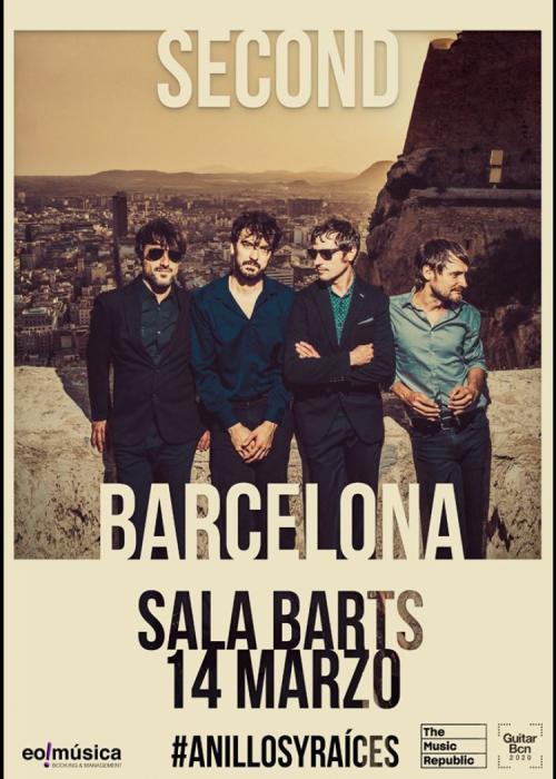 Cartel de Concierto de Second en Barcelona