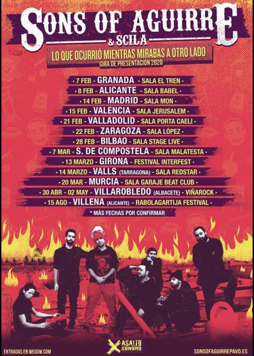 Cartel de Concierto de Sons Of Aguirre + Scila en Granada