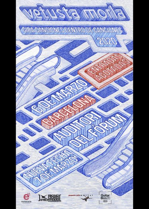 Cartel de Concierto de Vetusta Morla en Barcelona