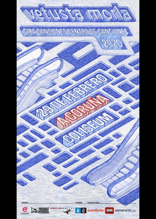 Cartel de Concierto de Vetusta Morla en A Coruña