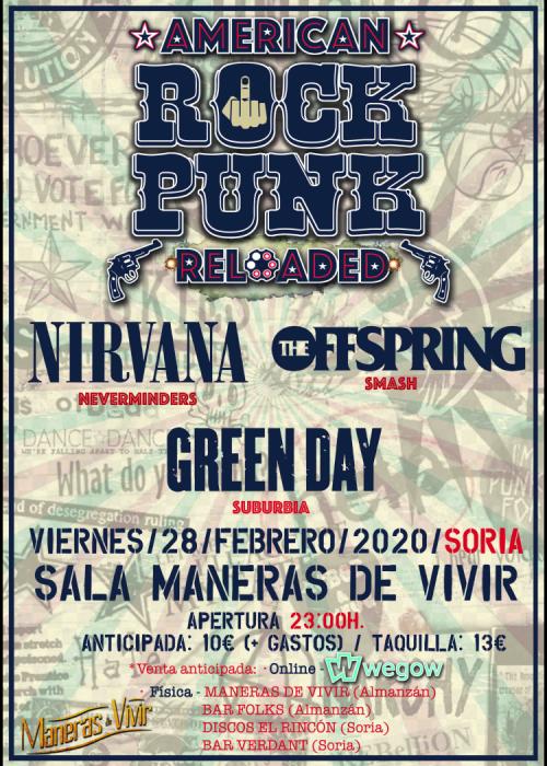 Cartel de American Rock Punk en Almazán