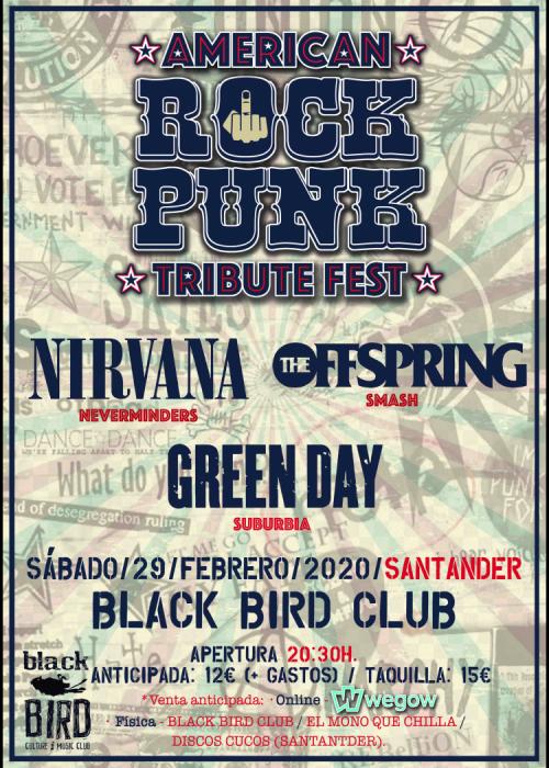 Cartel de American Rock Punk en Santander