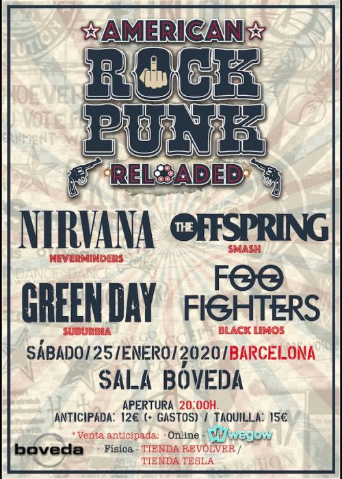 Cartel de American Rock Punk en Barcelona